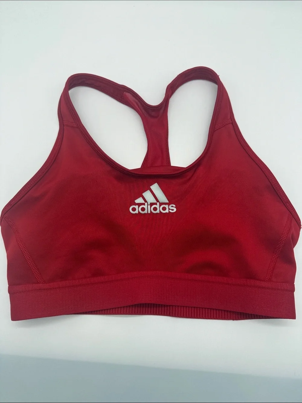 Adidas Red Techfit Medium Support Wireless Sports Bra Size Medium